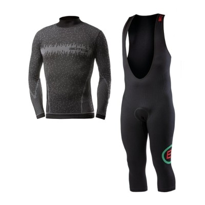 Black Winter Cycling Suit
